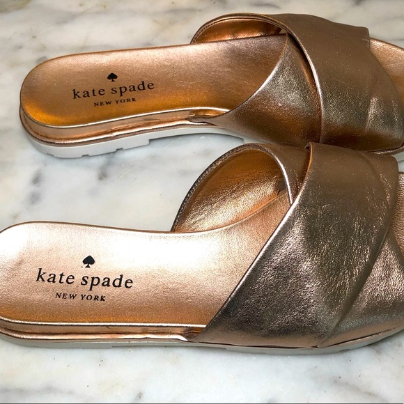 Rose Gold Kate Spade Sandals 6.5 - Picture 2 of 4
